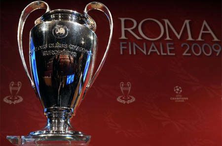Barca Barcelona Wins Manchester United MU UEFA Champions Leage 2009 Trophy Stadio Olimpico Rome