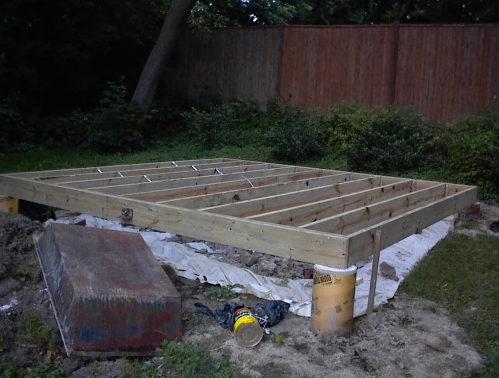 Building a shed on concrete piers