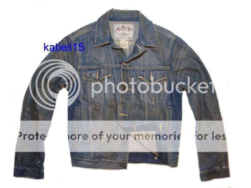 Abercrombie & Fitch Mens Vintage Style Denim Jacket M $200  