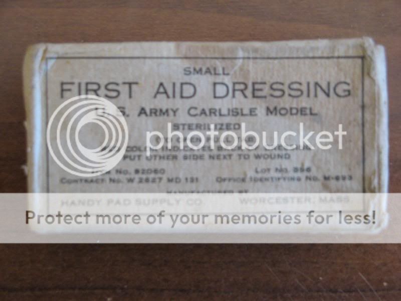 Vintage Carlisle model US Army First Aid Dressing War   