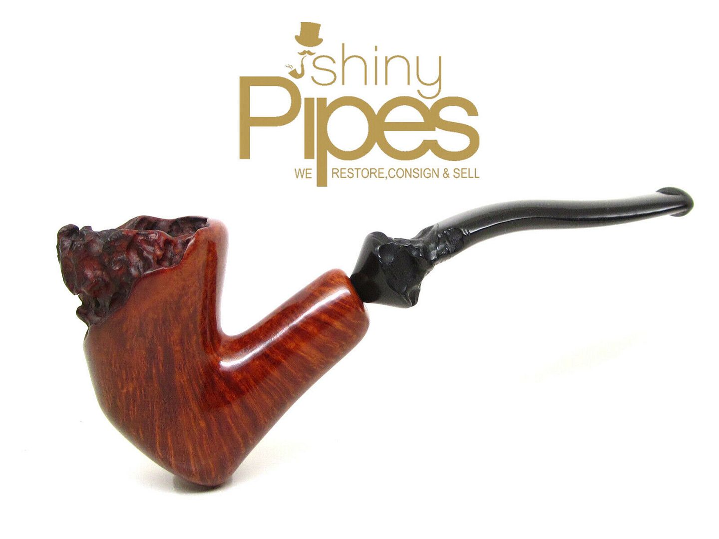 Hand Carved NATURAL Marble Estate Tobacco Pipe Tamper Tool w// Sleeve 6